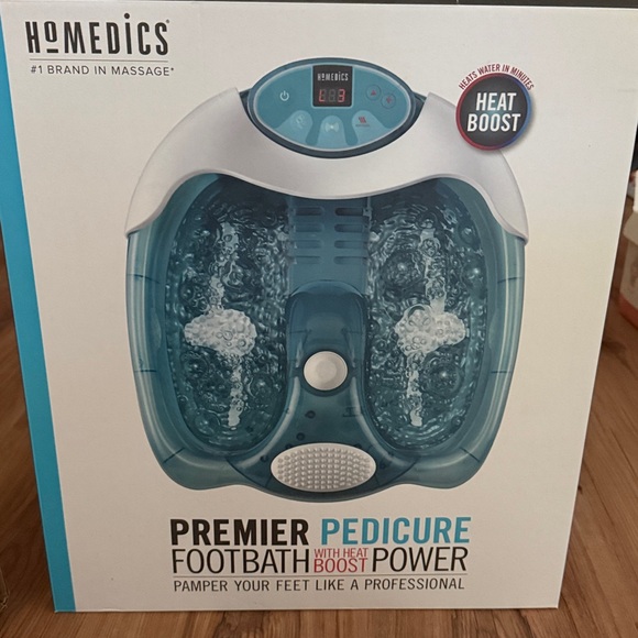 Homedics Pedicure Footbath with Heat Boost - Blue and White - Picture 1 of 4